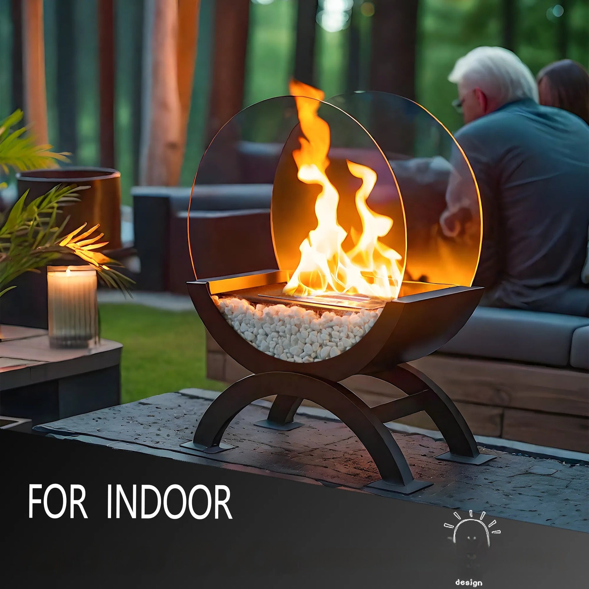 Ambient Fireplace Table Lamp